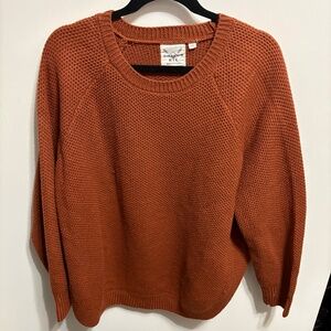 Cotton and Rye Knit Side Slit Sweater